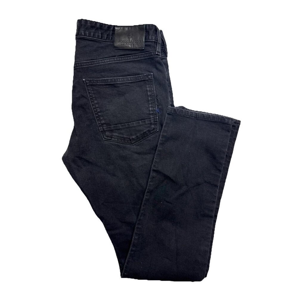 Scotch & Soda Ralston Jeans Men 34x36 Black Stretch Slim Fit Amsterdams Blauw